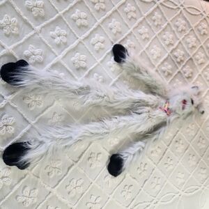 Plush White and Black Toy